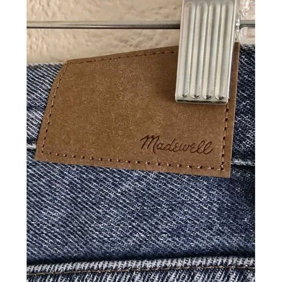 Madewell Slouchy Boyjean Blue Denim Cotton Med Wash Size 27 Straight Leg - Picture 5 of 11